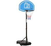 HOMCOM Canasta de Baloncesto para Exterior Altura Ajustable 160-210 cm Negro azul y negro