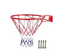 Canasta de Baloncesto Relaxdays para Montaje en Pared, con Red y Tornillos, Apta para Exteriores, Ø: 45 cm.