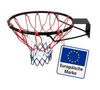 Canasta de Baloncesto Relaxdays para Montaje en Pared, con Red y Tornillos, Apta para Exteriores, Ø: 45 cm.