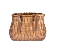 Canasta De Bicicleta De Mimbre - Canasta De Carga De Manillar con Correa para El Cinturón De | Lindo Y Elegante Contenedor De Bicicletas para Almacenar Pertenencias | Accesorios para Bicicletas