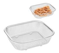 Canasta de Colander - Colador Colador | PIERDOS Y COLANDERS | Cesta de alambre de acero inoxidable | Filón de malla fina tazón de lavado de arroz | Filtro de colador de fruta vegetal | Tamiz rectangul