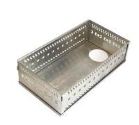 Canasta de llama plegable multiusos de 300 mm, red inoxidable, soporte de roca de vapor de estiramiento rápido, cuatro mil mochileros y calefacción Steambath Rock