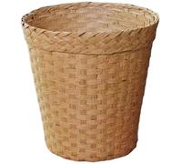 Canasta de papel de desecho tejido | Cán de basura tejida de 7x10 pulgadas pequeñas cestas tejidas pequeñas lata de basura de escritorio redonda natural puede sencillo estilo de cesta de papel de pap
