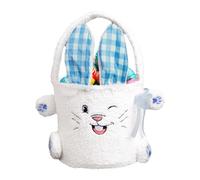 Canasta de Pascua Conejo | de almacenamiento de conejo de felpa, de almacenamiento de Pascua - Para en el Hogar Celebración Picnic Festival Snacks Juguetes Dulces