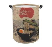 Canasta japonesa para comer ramen, canastas de lavandería, impermeable, plegable, para almacenamiento de ropa sucia, para sala de estar, baño