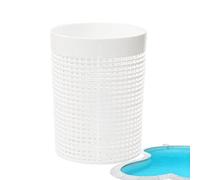 Canasta para hojas de piscina, contenedor de hojas de piscina, filtro de vacío de malla, contenedor de trampa de hojas, filtro reutilizable de gran capacidad, herramienta de mantenimiento para el