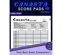 Canasta Score Pad: 100 Scorekeeping to Easily Keep Track of All scores in one Convenient book