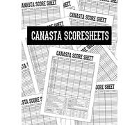 Canasta Score Sheets: Scoring Pad for Canasta Card Game | Game Record Keeper Notebook | Point Reference on Scoring Pad | Score Keeping Book | 8.5" x 11" - 100 Pages