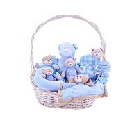 Canastilla Bebé Grande con Asa 60 x 52 cm. Oso Baby Azul