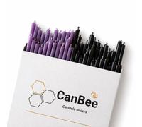 CanBee - Velas finas de cera de abeja natural, 50 unidades, 16 cm x 5 mm de diámetro, para meditación, yoga, rituales personales, intuición y conciencia