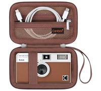 Canboc Bolsa de Transporte para Kodak EKTAR H35/ H35N/ Kodak Snapic A1 cámara de película, H35/ Snapic A1 Bolsa de cámara de película, Bolsillo de Malla de Cremallera Cabe película, Cable USB, marrón