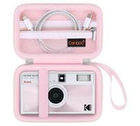 Canboc Bolsa de Transporte para Kodak EKTAR H35/ H35N/ Kodak Snapic A1 película cámara, H35/ Snapic A1 película Bolsa de cámara, Cremallera Malla Bolsillo se Ajusta película, Cable, gelatina Rosa