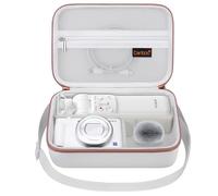 Canboc Caso de Transporte para Sony ZV-1F/ZV-1/ZV-1 II Vlog cámara Digital y Vlogger Kit de Accesorios Trípode, Bolso de Almacenamiento de Viaje con Correa, Cable de Bolsillo de Malla, Blanco