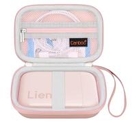 Canboc Caso Duro para Liene Pearl K100 Bluetooth Impresora Móvil,Oro Rosa | For Liene 2x3/ Canon Zoemini 2 Mini Impresora Fotográfica, Bolsillo de malla de ajuste de papel de foto y cable
