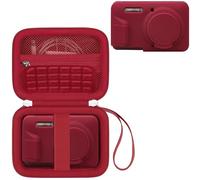 Canboc Caso para Kodak PIXPRO FZ55 16MP cámara Digital, Estuche de Transporte Duro + Cubierta Protectora de Silicona Suave FZ55 con Cubierta de Lente extraíble, Rojo