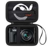 Canboc Estuche de Transporte Panasonic LUMIX DC-TZ99E/ TZ99/ TZ300/ ZS99/ ZS300/ LX10/ ZS80/ ZS100/ ZS70/ ZS200 Cámara de Punto y Disparo, Bolsillo de Malla Cabe Cable, Baterías, Negro