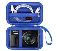 Canboc Estuche de Transporte Panasonic LUMIX DC-TZ99E/ TZ99/ TZ300/ ZS99/ ZS300/ LX10/ ZS80/ ZS100/ ZS70/ ZS200 Cámara de Punto y Disparo, Bolsillo de Malla Cabe Cable, Baterías, Azul