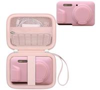 Canboc Estuche Kodak PIXPRO FZ55 cámara Digital de 16 MP, Estuche de Transporte Duro + Cubierta Protectora de Silicona Suave FZ55 con Cubierta de Lente extraíble, Rosa