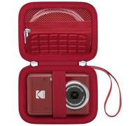 Canboc Estuche Kodak PIXPRO Zoom amigable FZ45 cámara Digital de 16 MP, Estuche de Transporte Duro + Cubierta Protectora de Silicona Suave FZ45 con Cubierta de Lente extraíble, Rojo
