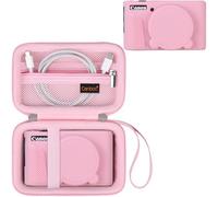 Canboc Funda cámara Digital Canon PowerShot SX740 SX730 HS, 1 Funda rígida + 1 Funda Protectora de Silicona Blanda con Tapa extraíble para el Objetivo, Rosa (Solo Funda)