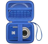 Canboc Funda cámara Digital Kodak PIXPRO FZ55/ FZ45/ FZ43/ FZ53 de 16 MP, Bolsa para cámara vlogging, Bolsillo de Malla con Cremallera para Cable, Tarjeta SD, Azul (Solo Funda)