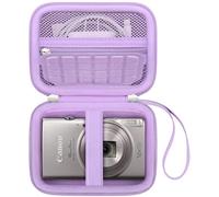 Canboc Funda de Transporte cámara Digital Canon PowerShot ELPH 360, Bolsillo de Malla para Cable y baterías, Morada (Solo Funda)