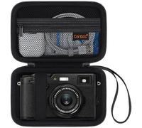 Canboc Funda de Transporte cámara Digital Fujifilm X100VI/ X100V/ X100F/ X100S, Bolsillo de Malla con Cremallera Apto para Cable USB, Negra (Solo Funda)