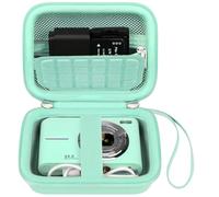 Canboc Funda de Transporte cámara Digital Kodak PIXPRO C1 Friendly Zoom, Bolsa para cámara C1, Bolsillo de Malla con Cremallera para Cable y baterías, Color Verde Menta (Solo Funda)