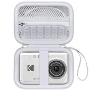 Canboc Funda de Transporte cámara Digital Kodak PIXPRO FZ55/ FZ45 de 16 MP, Bolsa para cámara de vídeo FZ45 para vlogging, Bolsillo de Malla para Cable, Tarjeta SD, Blanca (Solo Funda)