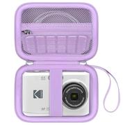 Canboc Funda de Transporte cámara Digital Kodak PIXPRO FZ55/FZ45 de 16 MP, Bolsa para cámara de vídeo vlogging FZ45, Bolsillo de Malla para Cable, Tarjeta SD, Color Morado (Solo Funda)