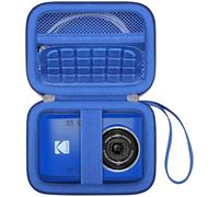 Canboc Funda de Transporte cámara Digital Kodak PIXPRO FZ55/ FZ45 de 16 MP, Bolsa para cámara de vídeo FZ45 para vlogging, Bolsillo de Malla para Cable, Tarjeta SD, Azul (Solo Funda)