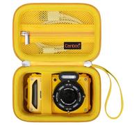 Canboc Funda de Transporte cámara Digital Resistente e Impermeable Kodak PIXPRO WPZ2, Bolsillo de Malla para Cable USB, Amarillo (Solo Funda)