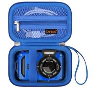 Canboc Funda de Transporte cámara Digital Resistente e Impermeable Kodak PIXPRO WPZ2, Bolsillo de Malla para Cable USB, Azul (Solo Funda)
