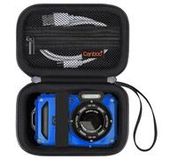 Canboc Funda de Transporte cámara Digital Resistente e Impermeable Kodak PIXPRO WPZ2, Bolsillo de Malla para Cable USB, Negro (Solo Funda)