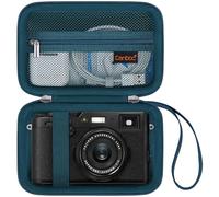 Canboc Funda de Transporte cámaras Digitales Fujifilm X100V/ X100VI/ X100F/ X100S, Bolsillo de Malla con Cremallera para Cable USB, Azul (Solo Funda)
