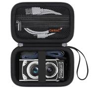 Canboc Funda de Transporte para cámara Digital Vintage Mini CHUZHAO, Bolsa portátil para cámara Retro Estilo TLR, Bolsillo de Malla con Capacidad para Cable USB y Tarjeta SD, Negra (Solo Funda)