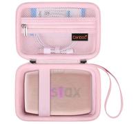 Canboc Funda de Transporte para Fujifilm Instax Mini Link 3 2 1 Instax Mini Link Smartphone Printer, Bolsillo de Malla para película instantánea y Cable, Rosa Suave (sólo la Funda)