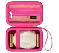 Canboc Funda rígida cámara Digital Canon PowerShot V1, Bolsa para cámara V1 Point and Shoot Vlogging, Bolsillo de Malla para Cable USB, Rojo Rosado (Solo Funda)