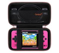 Canboc Hard Carrying Case Compatible with RG35XX H Retro Handheld Game Console, Video Gaming Console Storage Box, Mesh Pocket Fits Cable, SD Card, Rose Gold