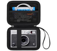 Canboc La Funda Compatible con la Cámara Fujifilm Instax Mini EVO Instant y el Bolsillo de la Red se Adapta a la película y Cable Instax Mini Instant, Negro