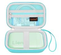 Canboc para la Carcasa Dura de la Impresora fotográfica liene 2x3, Caja de Impresora instantánea portátil Mini, Bolsa de Malla Zip para Papel fotográfico, Cable, Verde (Solo Carcasa)