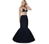 Cancan Enaguas cancán, Sirena Aro Enagua de Capa Tul Bridal Vestido de Novia, Media Falda para Mujer, Longitud del Suelo Underskirt de La Boda de Las Mujeres,Trompeta Petticoat Crinolina(Negro,42)