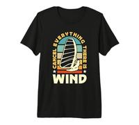 Cancelar Todo lo Que Hay Viento Retro Tabla de Surf Windsurf Camiseta Premium