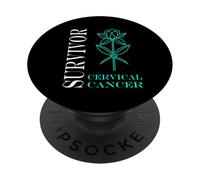 Cancer Awareness Simple Quote Survivor Cervical Cancer PopSockets PopGrip Adhesivo