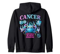 Cáncer Baddie Zodiac SASS Ardiente Cangrejo Actitud Arte Sudadera con Capucha