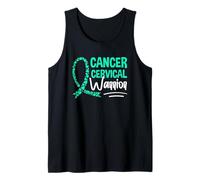 Cáncer cervical Guerrero Fuerza Coraje Esperanza Camiseta sin Mangas