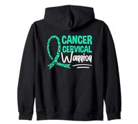 Cáncer cervical Guerrero Fuerza Coraje Esperanza Sudadera con Capucha