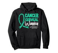 Cáncer cervical Guerrero Fuerza Coraje Esperanza Sudadera con Capucha