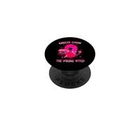 Cancer Chose The Wrong Witch Halloween Breast Cancer PopSockets PopGrip Adhesivo