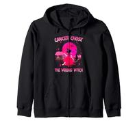 Cancer Chose The Wrong Witch Halloween Breast Cancer Sudadera con Capucha